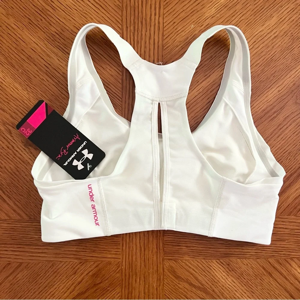NWT Under Armour White Armour Sports Bra 32C - Picture 3 of 4